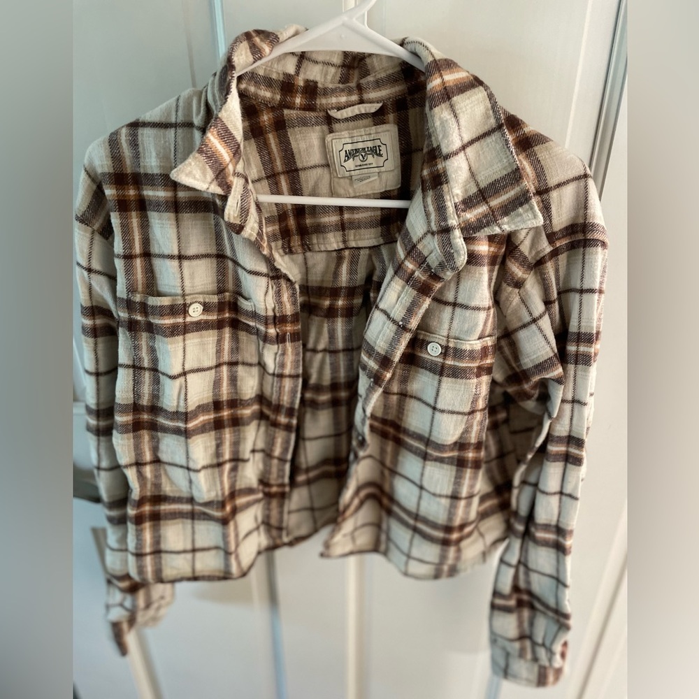 Flannel crop top